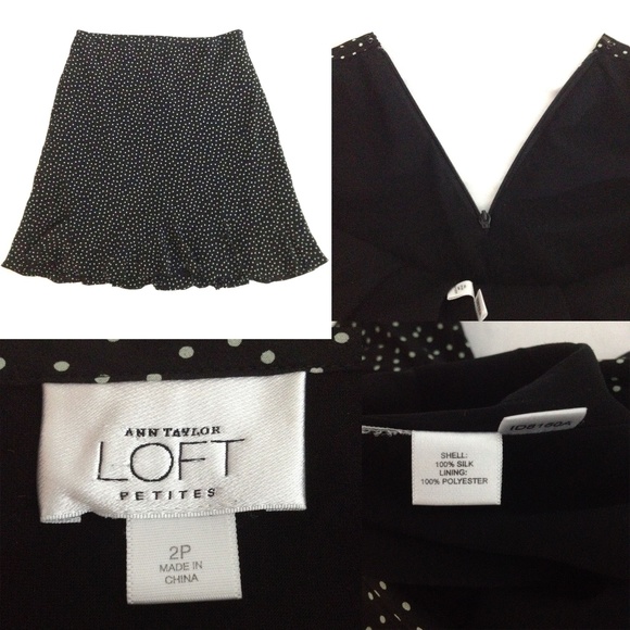 Ann Taylor LOFT - Polka Dot Skirt & Blouse Set - Picture 4 of 9